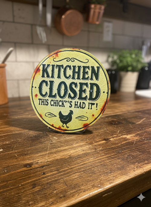 "Kitchen Closed" Cutting Board!